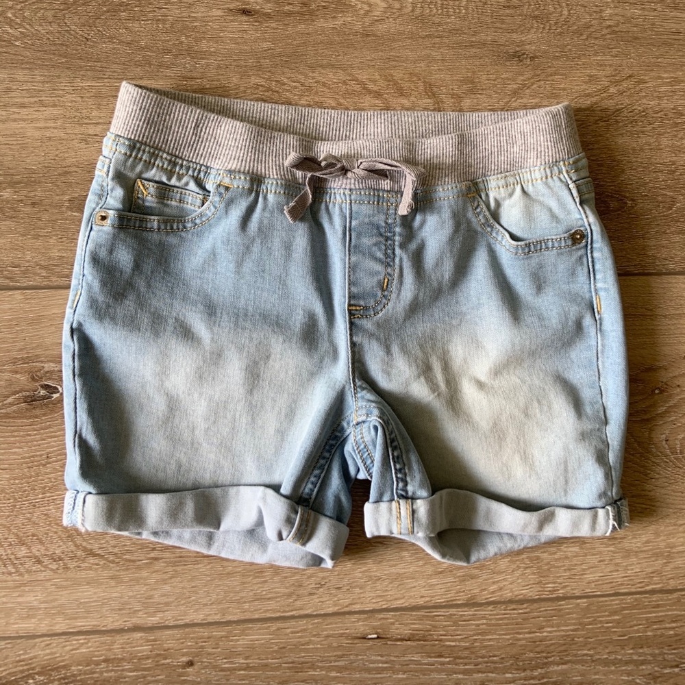 Justice light wash shorts